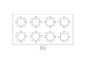 20'x40' Frame Tent - 800ft2
