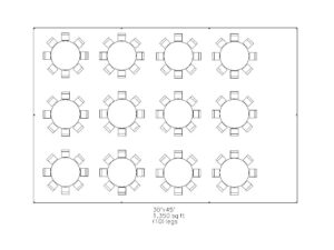 30'x45' Tent - 1,350ft2