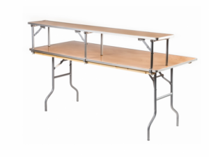 Bar Table With Bar Riser - Wood