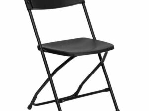 Black Unpadded Folding Chair
